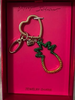 Betsey Johnson pineapple bag charm/key chain - NWT